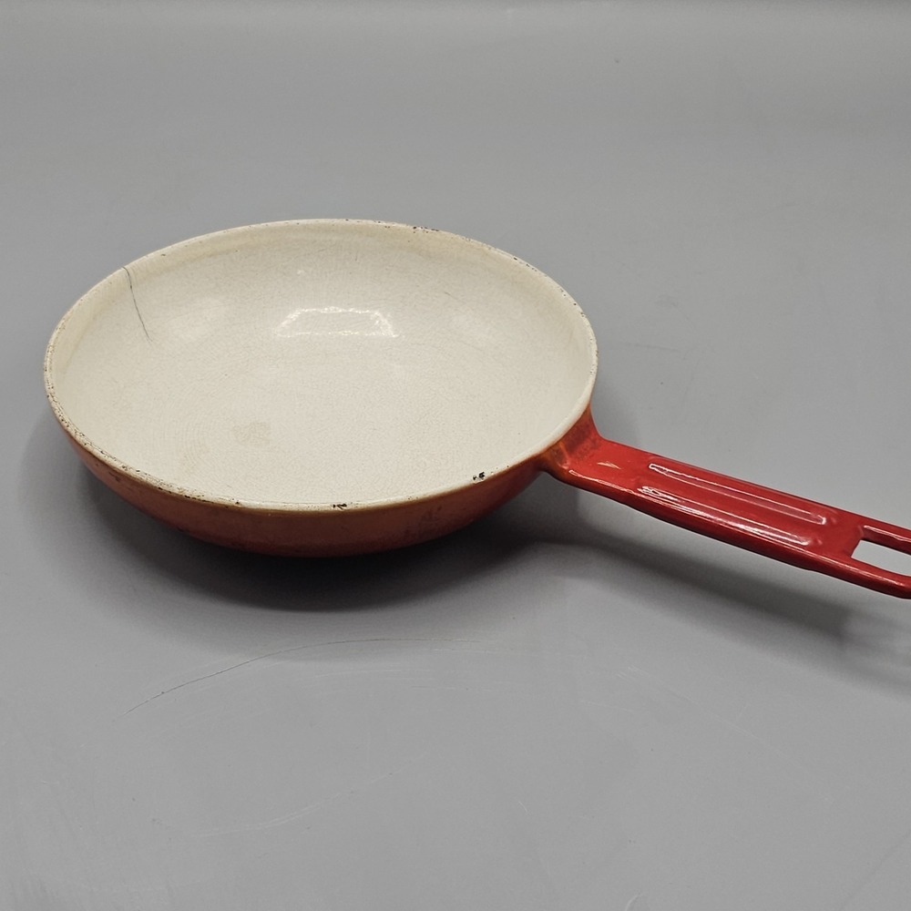 Vtg Descoware Belgium Enameled Cast Iron Skillet Pan Small 8" Fry Pan